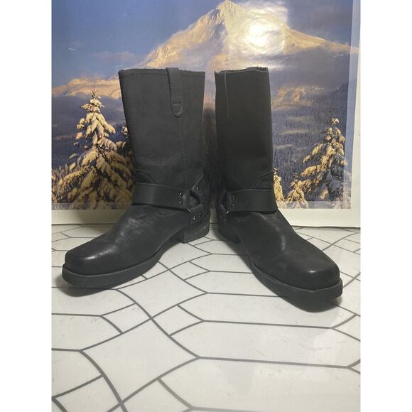 ID REQUIRED MEN'S FASHION BIKER BOOTS WORK TOUGH DRESS SIZE 13 M - Picture 9 of 11